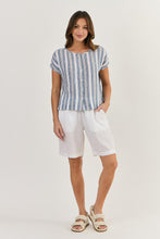 Load image into Gallery viewer, Naturals by O&J Short Sleeve Button Up Shirt Slipstream colour front shot