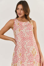 Load image into Gallery viewer, Naturals by O&J - Linen Dress - Ikat colour front shot