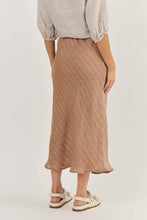 Load image into Gallery viewer, Naturals by O&J - Linen Skirt - Brick colour back shot
