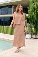 Load image into Gallery viewer, Naturals by O&J - Linen Skirt - Brick colour front shot