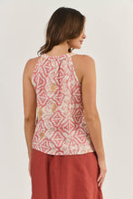Load image into Gallery viewer, Naturals by O&J - Linen Top - Ikat colour back shot