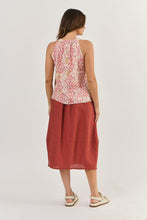Load image into Gallery viewer, Naturals by O&J - Linen Top - Ikat colour back shot