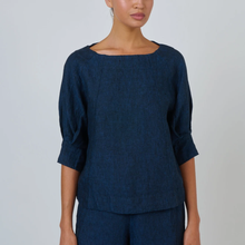 Load image into Gallery viewer, Naturals by O&J Boat Neck Top Eclipse colour front shot