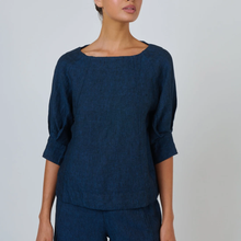 Load image into Gallery viewer, Naturals by O&J Boat Neck Top Eclipse colour front shot