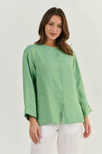 Load image into Gallery viewer, Naturals by O&J Button Up Long Sleeve Shirt Caterpillar colour front shot