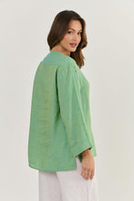Load image into Gallery viewer, Naturals by O&J Button Up Long Sleeve Shirt Caterpillar colour side shot