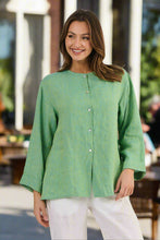 Load image into Gallery viewer, Naturals by O&J Button Up Long Sleeve Shirt Caterpillar colour front shot