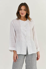 Load image into Gallery viewer, Naturals by O&J Button Up Long Sleeve Shirt Whisper White colour front shot