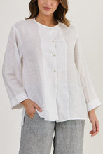 Load image into Gallery viewer, Naturals by O&J Button Up Long Sleeve Shirt Whisper White colour front closed up shot