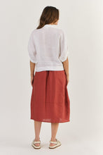 Load image into Gallery viewer, Naturals by O&J Button Up Shirt White colour back shot