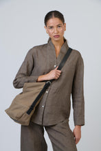 Load image into Gallery viewer, Naturals by O&J Canvas Crossbody Bag Tobacco colour side shot