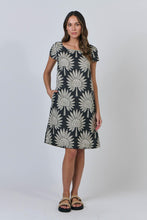 Load image into Gallery viewer, Naturals by O&J Linen Dress Black colour front shot