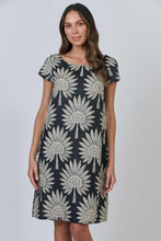 Load image into Gallery viewer, Naturals by O&J Linen Dress Black colour front shot