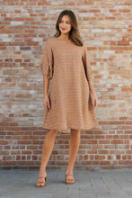 Load image into Gallery viewer, Naturals by O&J Linen Dress Brick colour front shot