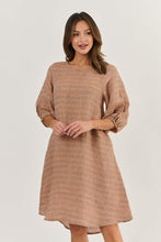 Load image into Gallery viewer, Naturals by O&J Linen Dress Brick colour front shot