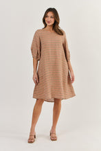 Load image into Gallery viewer, Naturals by O&J Linen Dress Brick colour front shot