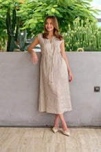 Load image into Gallery viewer, Naturals by O&J Linen Dress Ginger Slice colour front shot