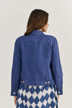 Load image into Gallery viewer, Naturals by O&J Linen Jacket Delta colour back shot