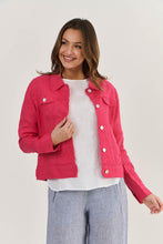 Load image into Gallery viewer, Naturals by O&J Linen Jacket Primula colour front shot