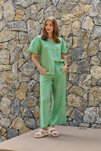 Load image into Gallery viewer, Naturals by O&J Linen Pants Caterpillar colour front shot