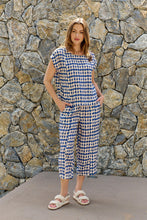 Load image into Gallery viewer, Naturals by O&J Linen Pants Delta Bolt Colour front shot