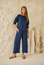 Load image into Gallery viewer, Naturals by O&J Linen Pants Eclipse colour front shot