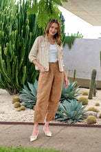 Load image into Gallery viewer, Naturals by O&J Linen Pants Gingerbread colour front shot