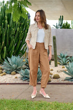 Load image into Gallery viewer, Naturals by O&J Linen Pants Gingerbread colour front shot