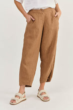 Load image into Gallery viewer, Naturals by O&J Linen Pants Gingerbread colour front shot
