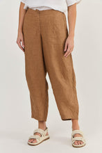Load image into Gallery viewer, Naturals by O&J Linen Pants Gingerbread colour front shot
