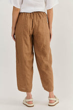 Load image into Gallery viewer, Naturals by O&J Linen Pants Gingerbread colour back shot