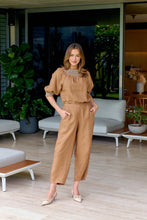 Load image into Gallery viewer, Naturals by O&J Linen Pants Gingerbread colour front shot