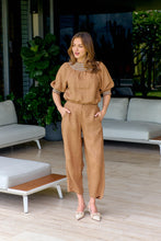 Load image into Gallery viewer, Naturals by O&J Linen Pants Gingerbread colour front shot