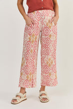 Load image into Gallery viewer, Naturals by O&J Linen Pants Ikat colour front shot