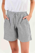 Load image into Gallery viewer, Naturals by O&J Linen Short Drawstring Black Gauze colour front shot