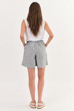 Load image into Gallery viewer, Naturals by O&J Linen Short Drawstring Black Gauze colour back shot