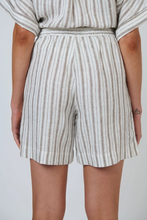 Load image into Gallery viewer, Naturals by O&J Linen Short Drawstring Travertine colour back shot