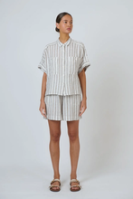 Load image into Gallery viewer, Naturals by O&J Linen Short Drawstring Travertine colour front shot