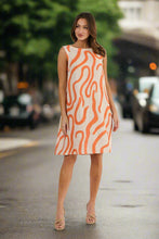 Load image into Gallery viewer, Naturals by O&J Linen Sleeveless Short Dress Tamarind Ribbon colour front shot