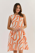 Load image into Gallery viewer, Naturals by O&J Linen Sleeveless Short Dress Tamarind Ribbon colour front shot