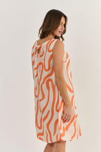 Load image into Gallery viewer, Naturals by O&J Linen Sleeveless Short Dress Tamarind Ribbon colour side shot