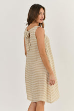Load image into Gallery viewer, Naturals by O&J Linen Sleeveless Short Dress Wafer colour side shot