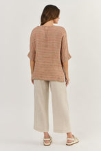 Load image into Gallery viewer, Naturals by O&J Linen Top Brick colour back shot