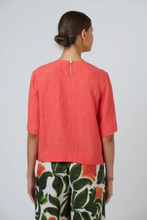 Load image into Gallery viewer, Naturals by O&J Linen Top Sunset Stripe colour back shot