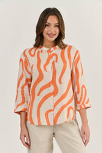Load image into Gallery viewer, Naturals by O&J Linen Top Tamarind Ribbon colour front shot