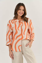 Load image into Gallery viewer, Naturals by O&J Linen Top Tamarind Ribbon colour front shot