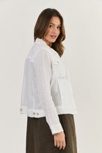 Load image into Gallery viewer, Naturals by O&J Linen White Jacket side shot