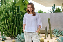 Load image into Gallery viewer, Naturals by O&J Long Sleeve Linen Top White colour front shot