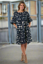 Load image into Gallery viewer, Naturals by O&J Midi Dress Eclipse colour front shot