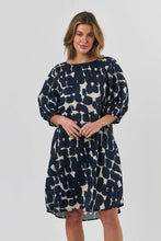 Load image into Gallery viewer, Naturals by O&J Midi Dress Eclipse colour front shot